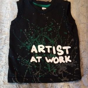 18-24M crazy 8 muscle tank. Artist at work.